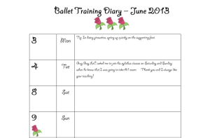 Ballet Training Diary for June 2013