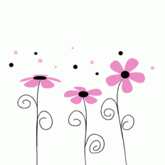 Border - Pink Flowers